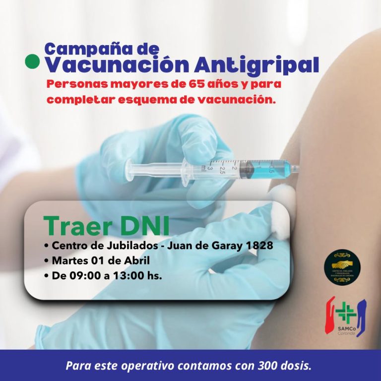 ¡Protegé tu salud con la vacuna antigripal!